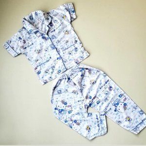 Hello Kitty 2 piece pajama short sleeve pajama top and pants set toddle…